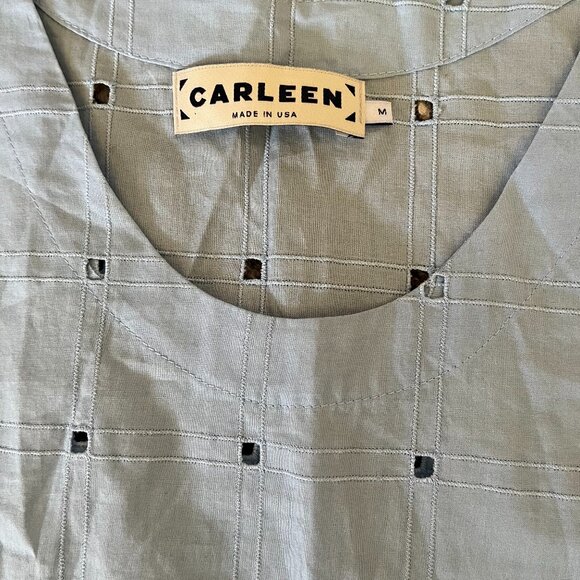 NWOT Carleen Scallop Tank Blue Window Eyelet 100% cotton - Picture 4 of 5